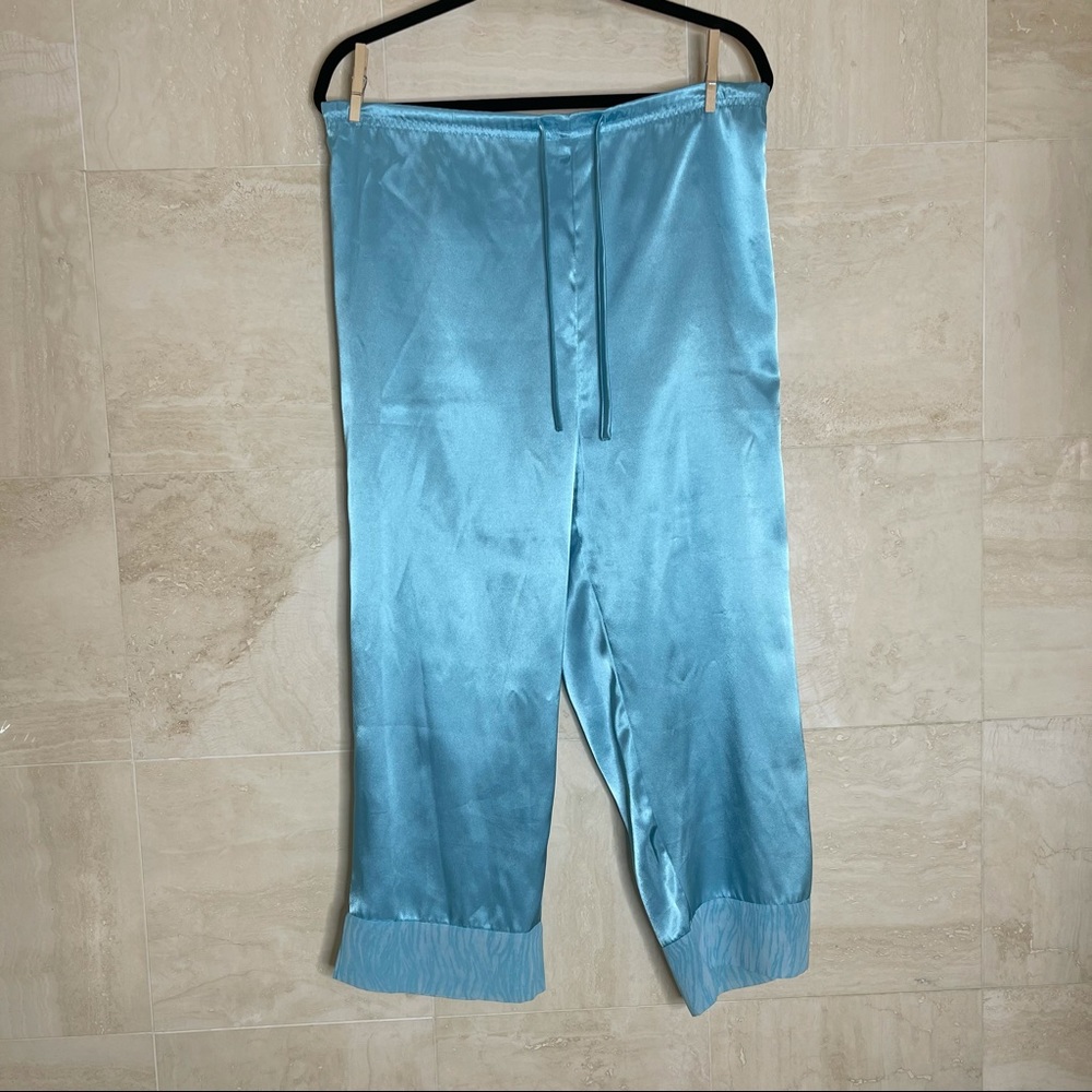 Vintage 90’s Y2k Pajama Pants Baby Blue Capris